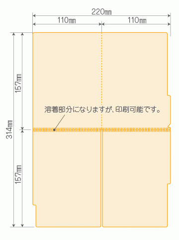 A6仕切り付（2枚）クリアファイル