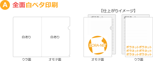 A 全面白ベタ印刷