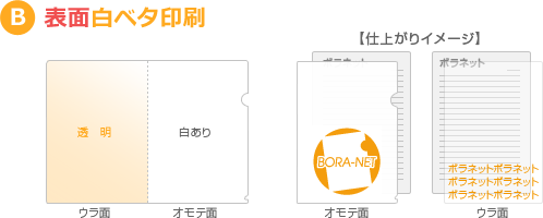 B 表面白ベタ印刷